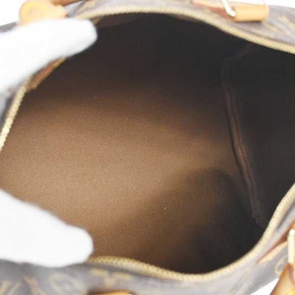 LOUIS VUITTON Speedy 30 Travel Hand Bag Monogram Leather Brown M41526 89SH013 - Picture 12 of 16